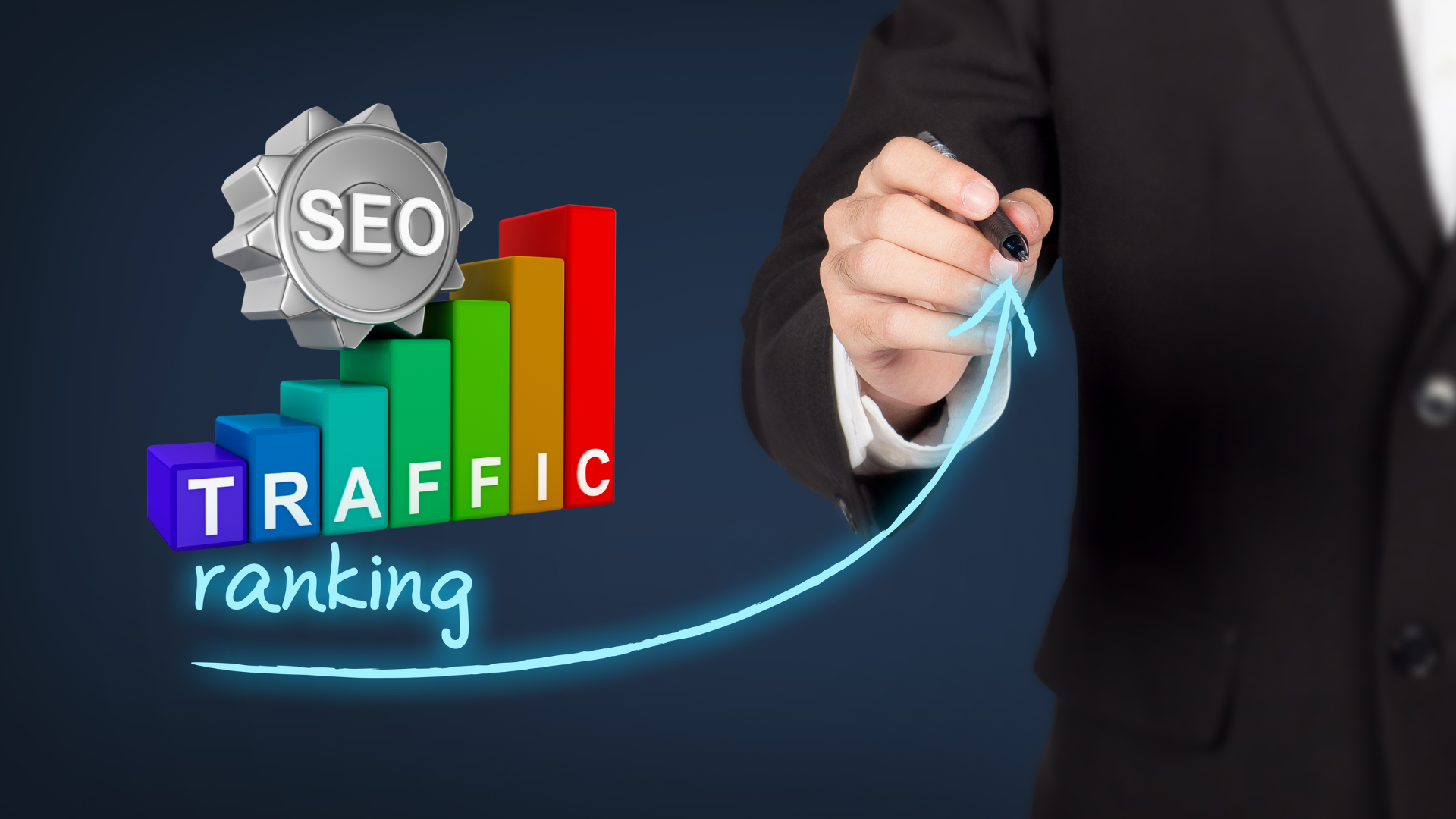 A graph which shows how Digital Peak Solutions' SEO services will increase your website traffic.
